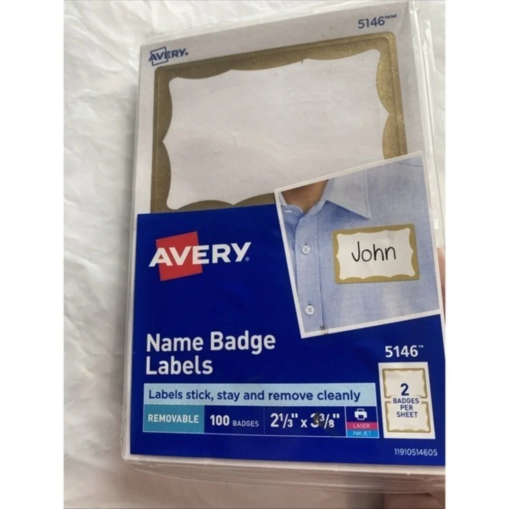 Avery Dennison Ave-5146 Name Badge Label - 2.34